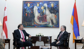Հայաստանի արտաքին գործերի նախարար Էդվարդ Նալբանդյանի եւ Վրաստանի արտաքին գործերի նախարար Գրիգոլ Վաշաձեի հանդիպումը