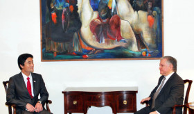 The Armenian Foreign Affairs Minister Edward Nalbandian received the First Deputy-Minister of Foreign Affairs of Japan