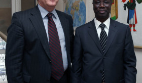 Ambassador of Senegal presented the copies of his credentials to DM Manassarian