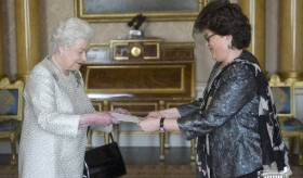 Ambassador Kazinian presented her credentials to the Queen of the UK