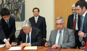 Official signing ceremony of exchange of letters at the MFA