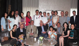 The meeting of Charles Aznavour with Armenians of Shanghai