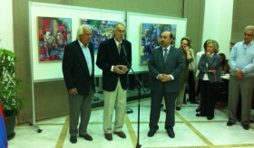 The opening of the exhibition at the Embassy of Armenia in Greece