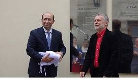 The opening ceremony of the plaque of Armenian translation of Užupis Constitution in Lithuania