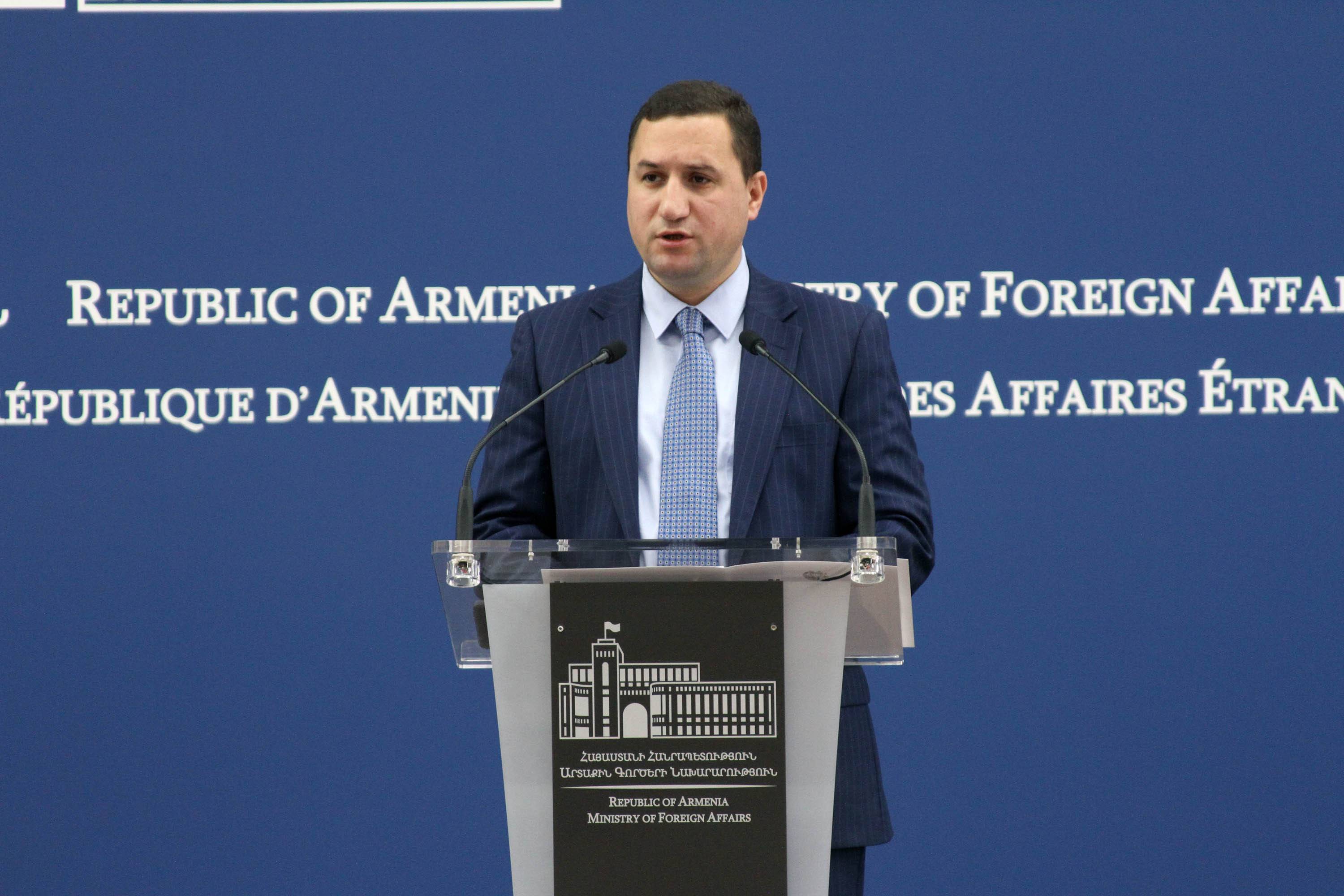 Ответ пресс-секретаря МИД Армении Тиграна Балаяна на вопрос информационного агенства «Арминфо»