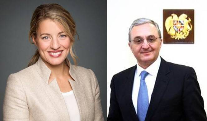 Entretien téléphonique du Ministre des Affaires étrangères d’Arménie, Zohrab Mnatsakanyan avec la Ministre de la Francophonie du Canada, Mélanie Joly