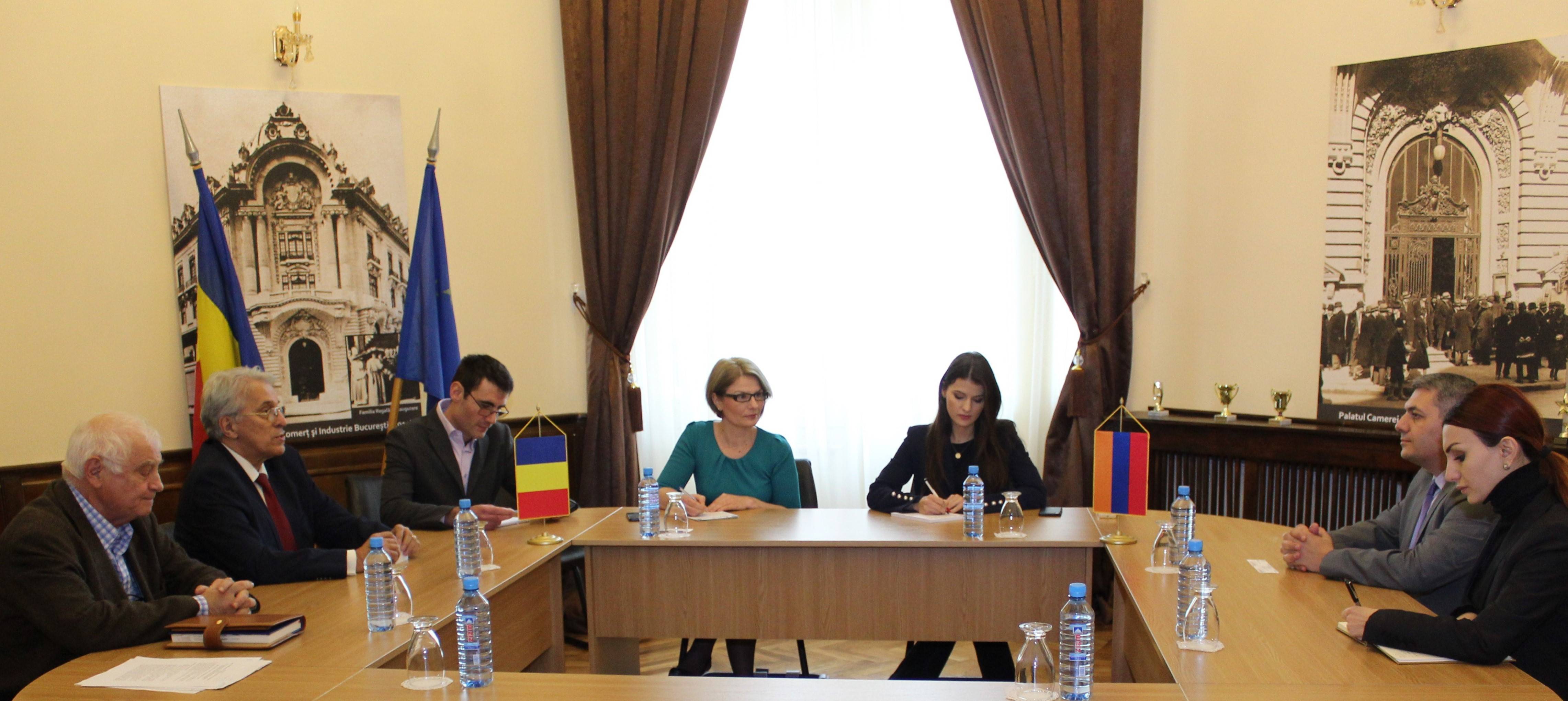 ՀՀ դեսպանի հանդիպումը Բուխարեստի Առևտրի և արդյունաբերության պալատի նախագահի հետ