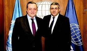 ԻԹ-ում ՀՀ դեսպան Ավետ Ադոնցի հանդիպումը ՄԱԿ ԶՀԿ գլխավոր քարտուղար Զուրաբ Պոլոլիկաշվիլիի հետ