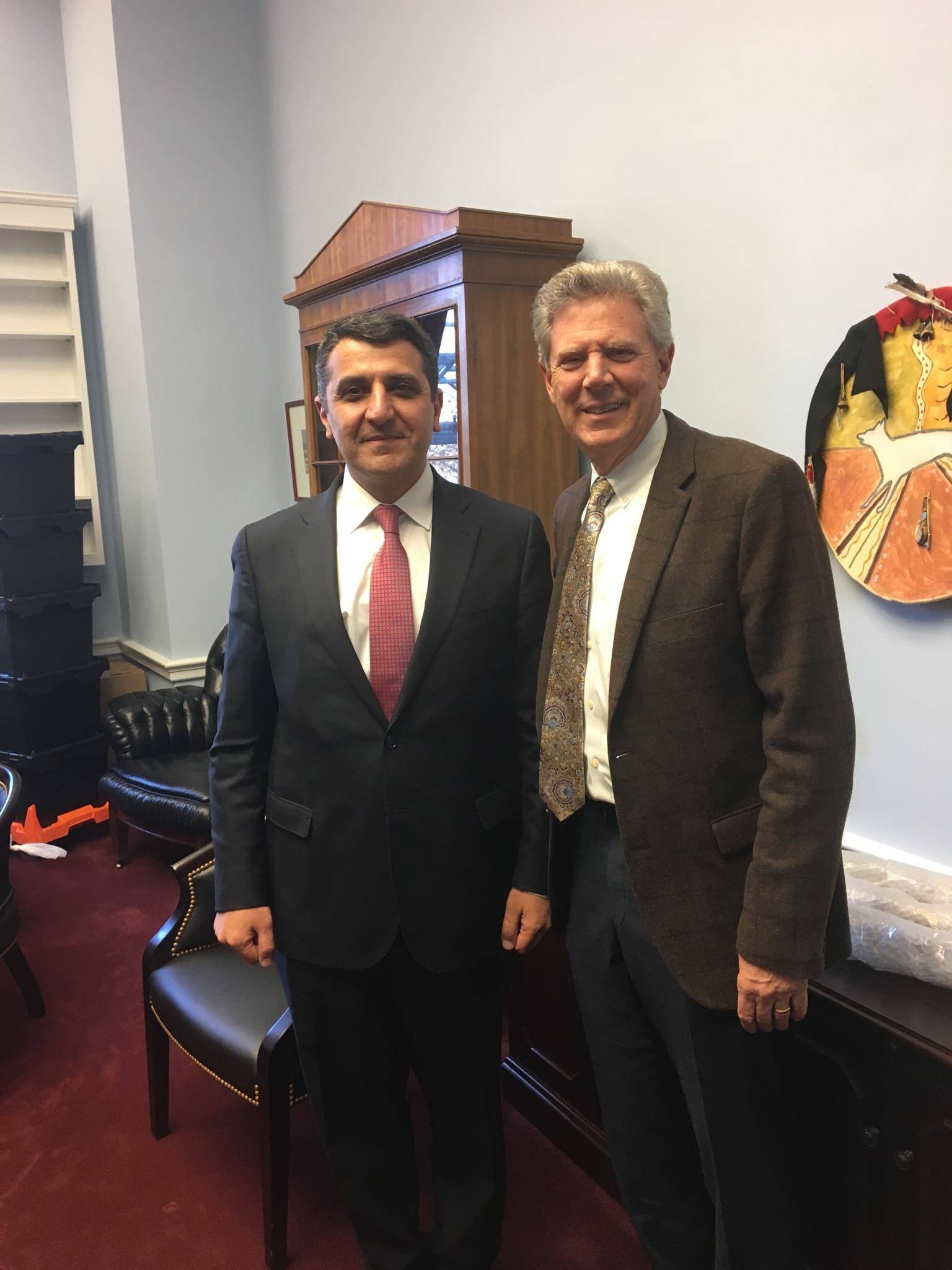 Ambassador Nersesyan met with Congressman Frank Pallone, Co-Chair of the Congressional Caucus on Armenian Issues