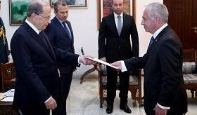 Դեսպան Վահագն Աթաբեկյանն իր հավատարմագրերը հանձնեց Լիբանանի նախագահին