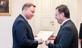 Դեսպան Սամվել Մկրտչյանն իր հավատարմագրերը հանձնեց Լեհաստանի նախագահին