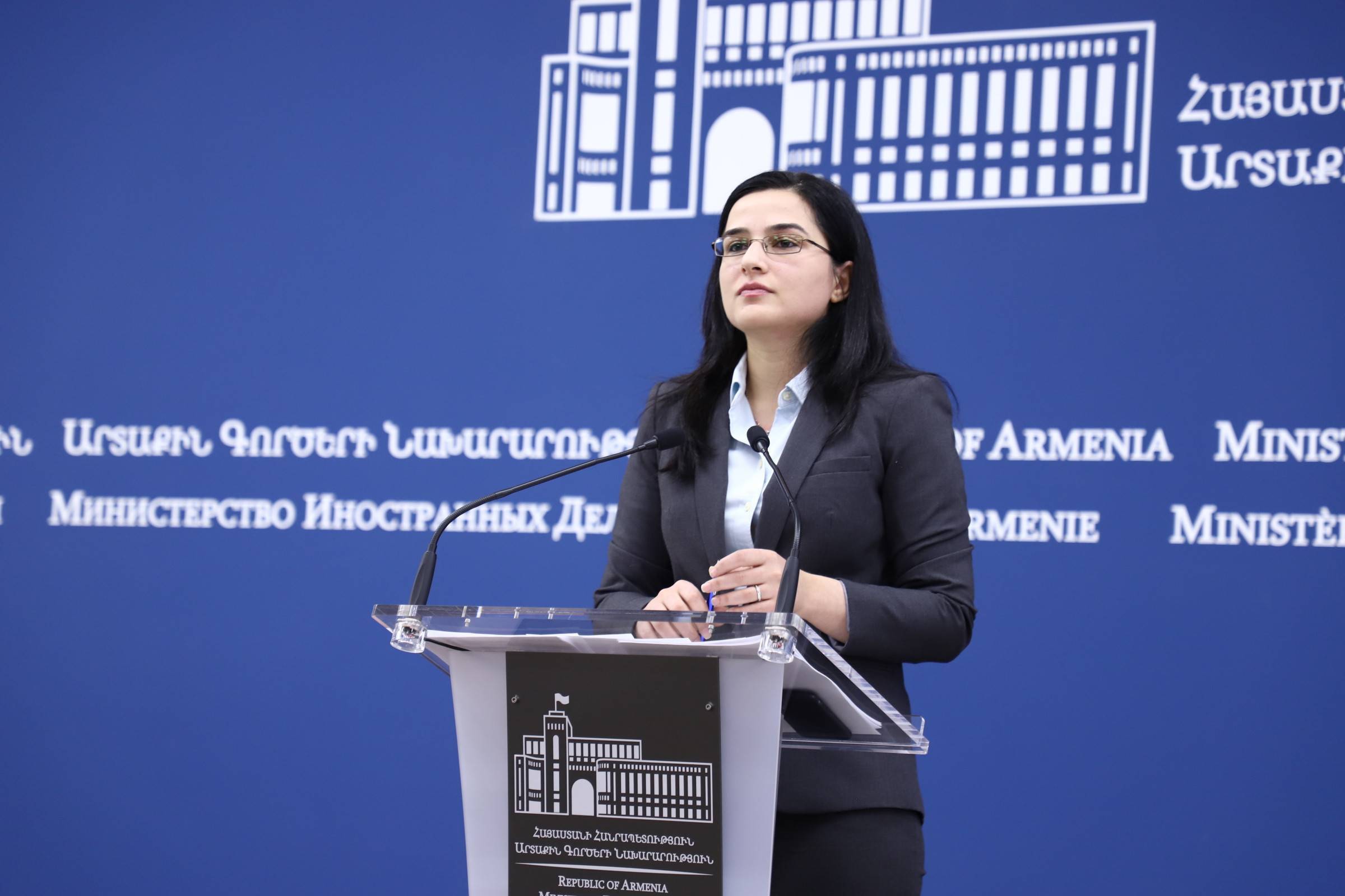 Комментарий пресс-секретаря МИД Армении Анны Нагдалян относительно "приговора", принятого в Азербайджане в отношении Карена Казаряна