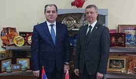 ՀՀ դեսպանի հանդիպումը Բելառուսի հակամենաշնորհային կարգավորման և առևտրի նախարար Վլադիմիր Կոլտովիչի հետ