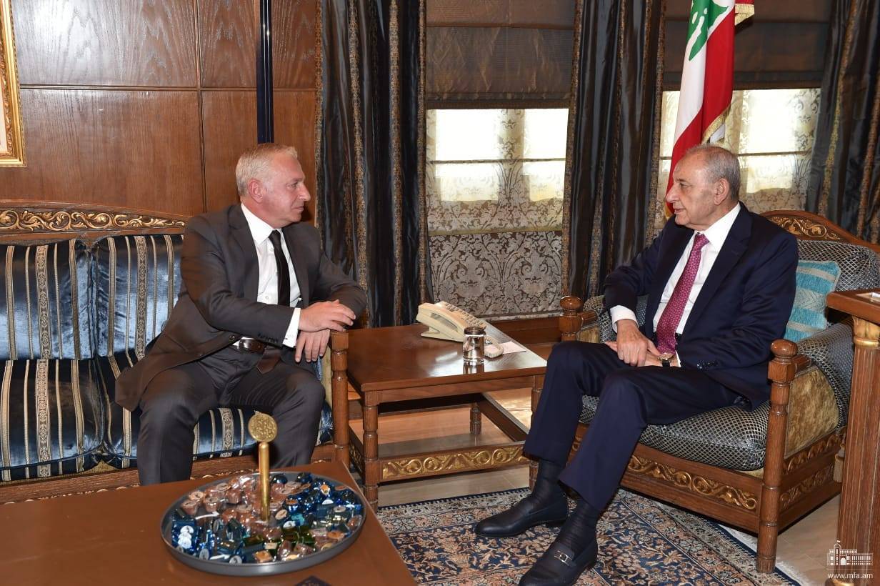 Դեսպան Աթաբեկյանի հանդիպումը Լիբանանի խորհրդարանի նախագահ Նաբիհ Բըրիի հետ