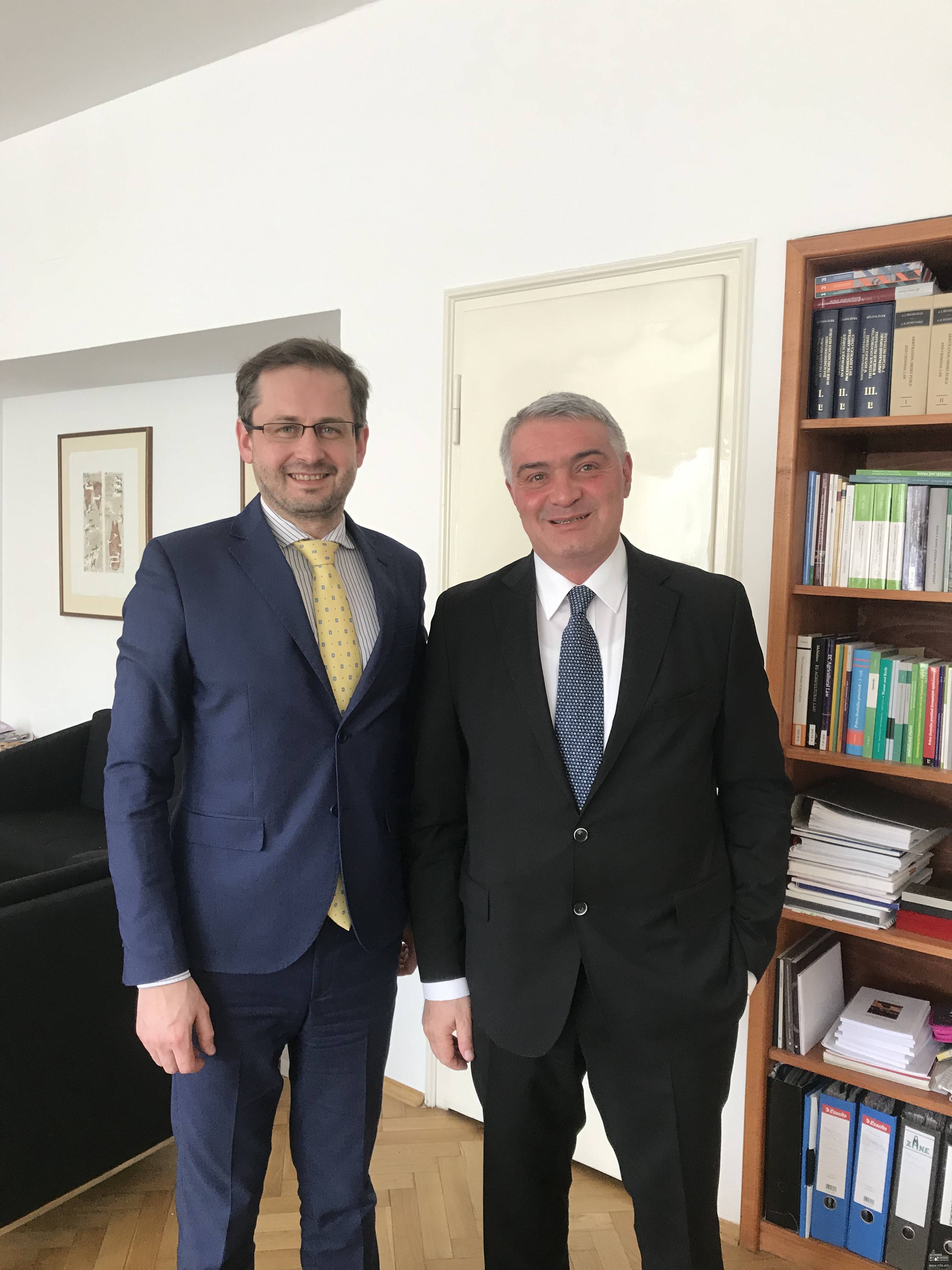 Չեխիայում ՀՀ դեսպանի հանդիպումը ՉՀ ԱԳ նախարարի տեղակալ Մարտին Սմոլեկի հետ