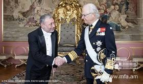 Դեսպան Ալեքսանդր Արզումանյանն իր հավատարմագրերը հանձնեց Կառլ 16-րդ Գուստավին