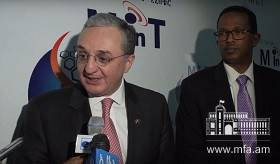 Briefing of Foreign Minister of Armenia Zohrab Mnatsakanyan with the Ethiopian journalists following the meeting with the Minister of Innovation and Technology
