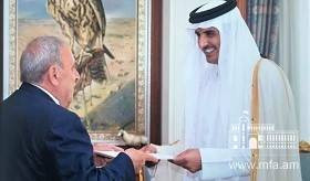 Կատարի Պետությունում ՀՀ դեսպան Գեղամ Ղարիբջանյանի հավատարմագրերի հանձնման վերաբերյալ