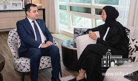 Դեսպան Մկրտումյանի հանդիպումը ԱՄԷ մշակույթի և գիտելիքի զարգացման նախարարի հետ