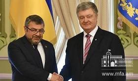Դեսպան Տիգրան Սեյրանյանն իր հավատարմագրերը հանձնեց Ուկրաինայի գործող նախագահին