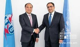 ՀՀ մշտական ներկայացուցչի հանդիպումը Հեռահաղորդակցության միջազգային միության գլխավոր քարտուղարի հետ