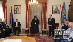 Foreign Minister Zohrab Mnatsakanyan meet with the leader of the Armenian Diocese of Cyprus and heads of Armenian Diaspora organizations