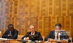 Foreign Minister Zohrab Mnatsakanyan participated in the event entitled "Armenia. One Year of Democratic Transition"