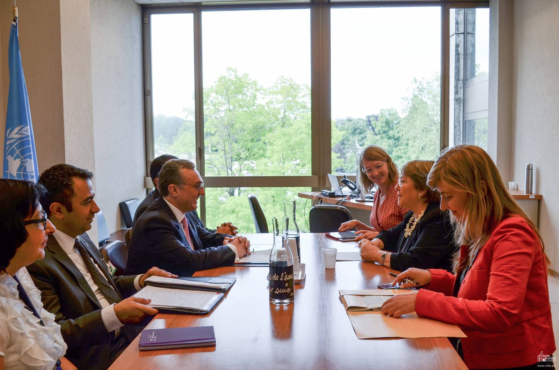 Встреча Министр иностранных дел Зограба Мнацаканяна с  Верховным комиссаром ООН по правам человека Мишель Бачелет
