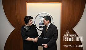 Դեսպան Աղաջանյանն իր հավատարմագիրը հանձնեց ԱՍԵԱՆ-ի գլխավոր քարտուղարին