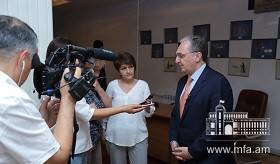 Foreign Minister Zohrab Mnatsakanyan's briefing with journalists following the meeting with Artsakh President Bako Sahakyan
