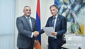Իսրայելի նորանշանակ դեսպանը հավատարմագրերի պատճենը հանձնեց ՀՀ ԱԳ նախարարի տեղակալին