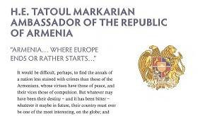 Diplomatic World ամսագրում լույս է տեսել Բելգիայի Թագավորությունում ՀՀ դեսպան Թաթուլ Մարգարյանի հոդվածը