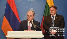 The joint press conference of the foreign ministers of Armenia and Lithuania