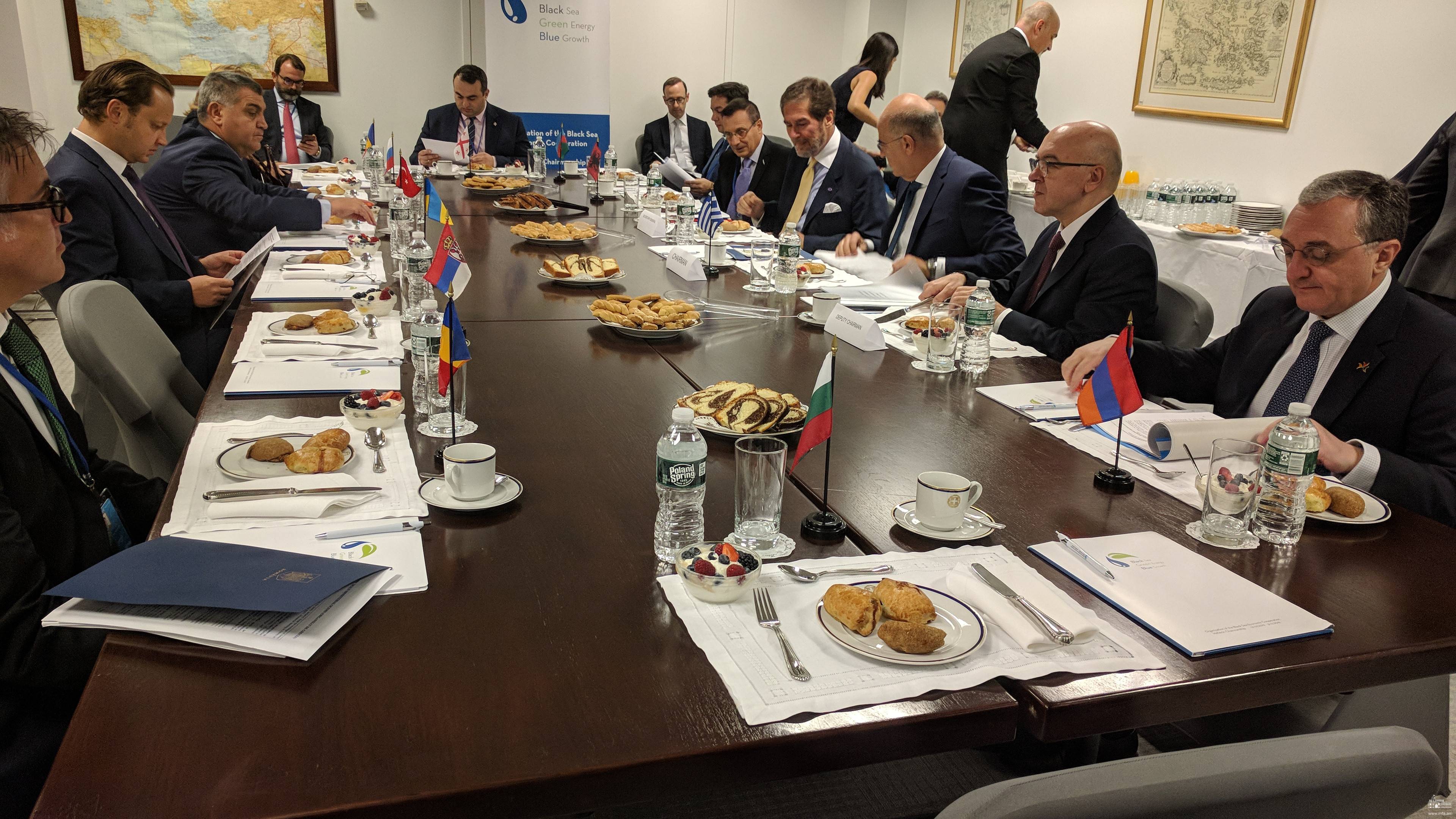 Foreign Minister Zohrab Mnatsakanyan participated in the informal meeting of  the Council of Ministers of Foreign Affairs of the member states of the Black Sea Economic Cooperation
