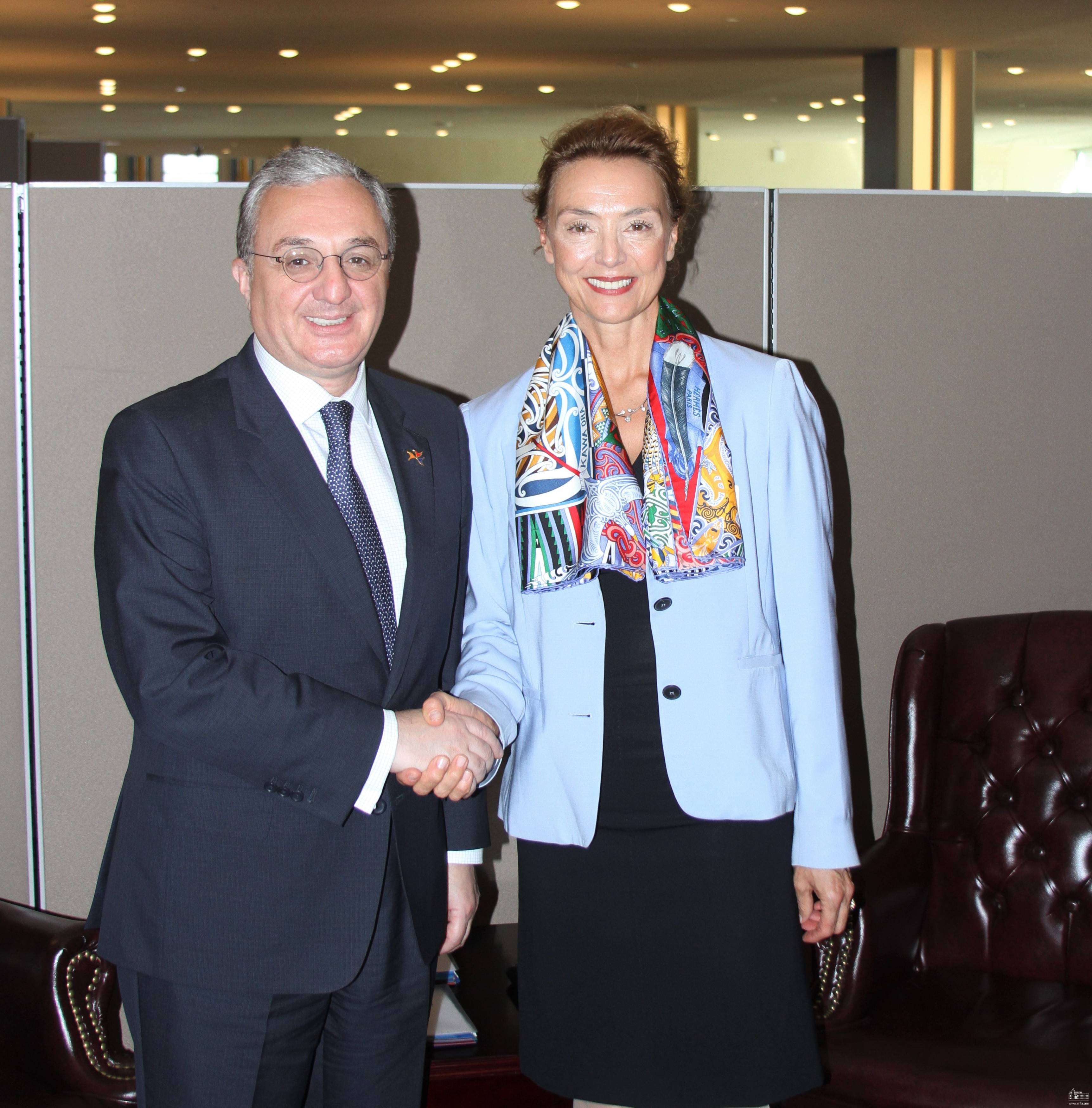 Встреча Министра иностранных дел Армении  с Генеральным секретарем Совета Европы Марией Пейчинович-Бурич