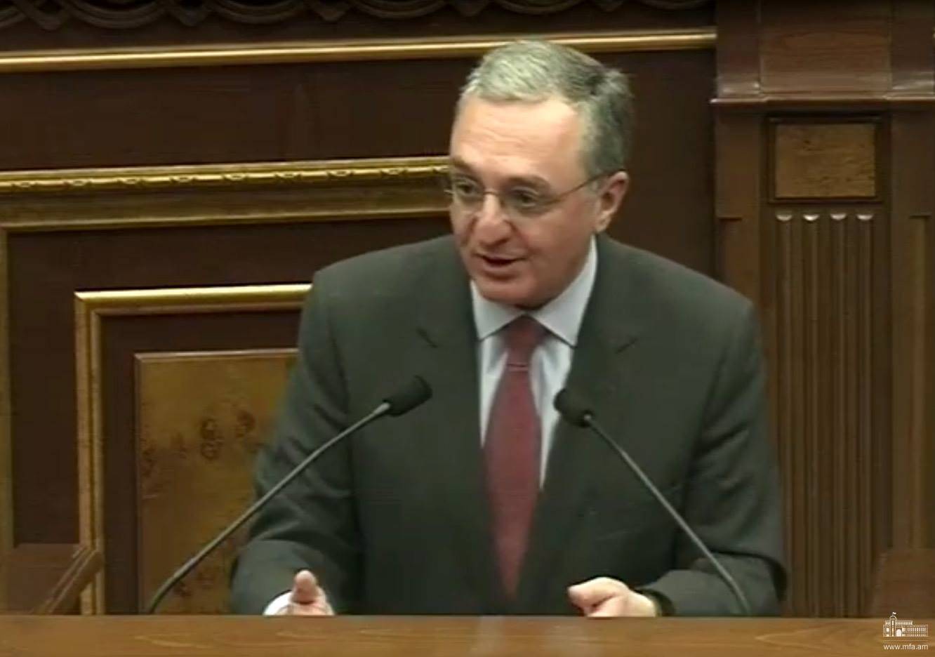 The answers of Minister of Foreign Affairs Zohrab Mnatsakanyan during the Q&A session with the Deputies in the National Assembly