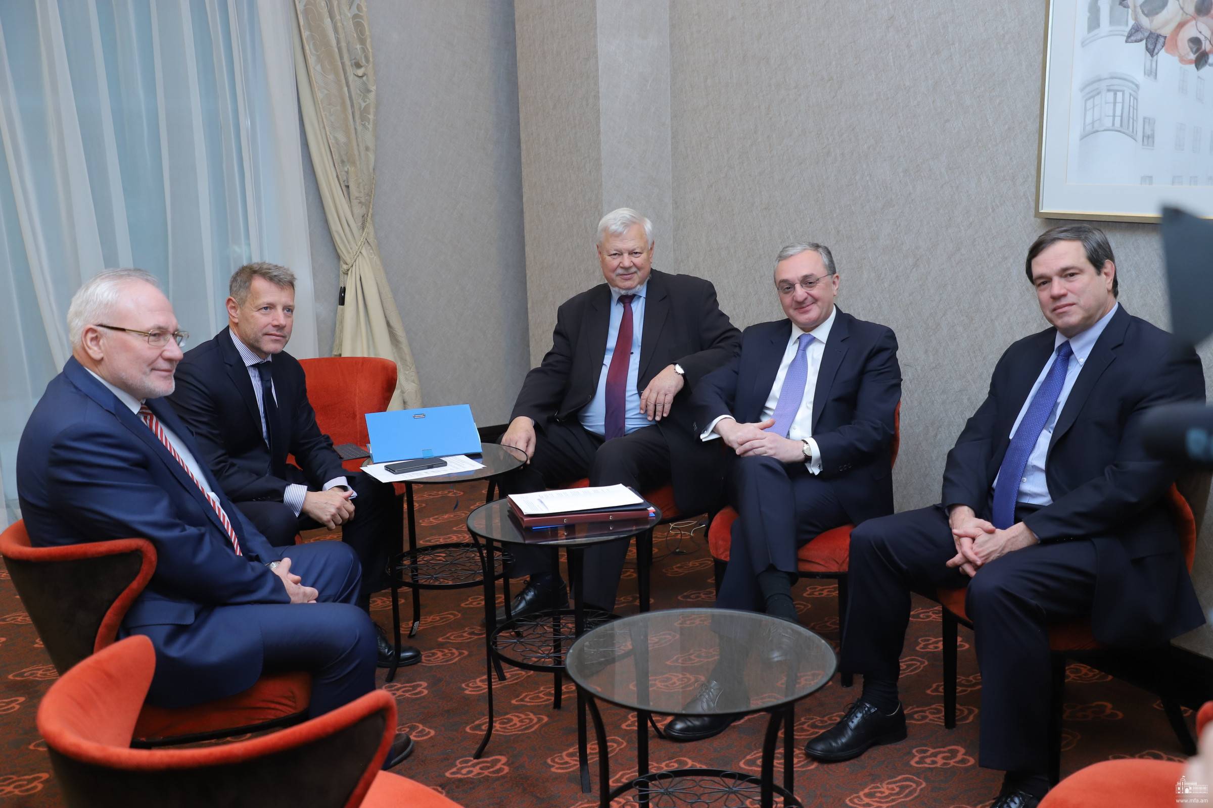 Встреча министра иностранных дел Мнацаканяна с сопредседателями Минской группы ОБСЕ