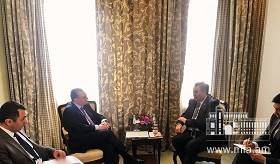 ԱԳ նախարար Զոհրաբ Մնացականյանի հանդիպումը Ղազախստանի ԱԳ նախարար Մուխտար Թլեուբերդիի հետ։