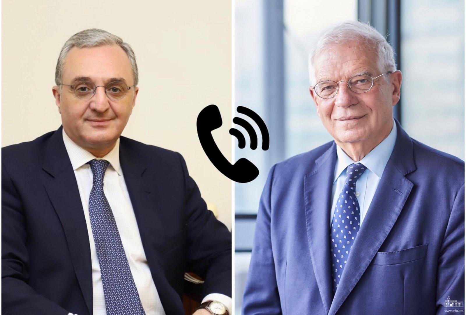 Phone conversation between Foreign Minister of Armenia Zohrab Mnatsakanyan and Josep Borrell, High Representative of the EU for Foreign Affairs and Security Policy, Vice-President of the European Commission