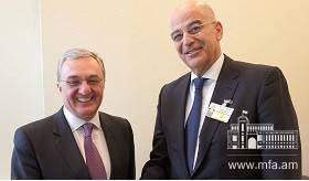 ԱԳ նախարար Զոհրաբ Մնացականյանի հանդիպումը Հունաստանի ԱԳ նախարար Նիկոս Դենդիասի հետ