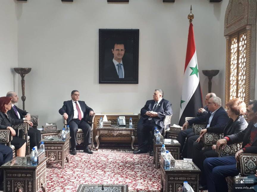 Սիրիայում Հայաստանի դեսպանի հանդիպումը Սիրիայի խորհրդարանի նախագահի հետ