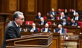 Արտաքին գործերի նախարար Զոհրաբ Մնացականյանի պատասխաններն Ազգային Ժողովում Կառավարության հետ հարցուպատասխանի ընթացքում