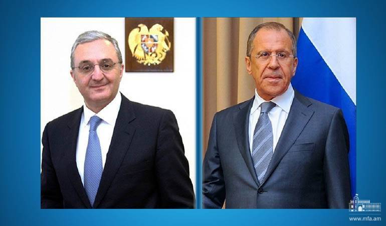Entretien téléphonique entre le ministre des Affaires étrangères d’Arménie et son homologue russe