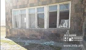 Secondary schools of the villages of Sotk and Kut in the Gegharkunik region of Armenia were damaged by the Azerbaijani UAVs