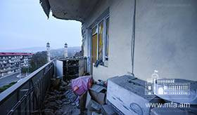 Последствия сегодняшнего обстрела Шуши и Степанакерта силами ВС Азербайджана / Фото: Давид Каграманян