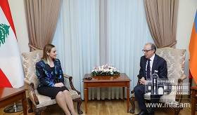 ԱԳ նախարարի պաշտոնակատար Արա Այվազյանի հանդիպումը  Լիբանանի Երիտասարդության և մարմնակրթության հարցերի նախարարի պաշտոնակատար Վարդինե Օհանյանի հետ
