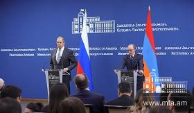 Речь и ответы и.о министра иностранных дел Армении Ара Айвазяна  на вопросы журналистов на совместной пресс-конференции с министром иностранных дел России Сергеем Лавровым