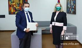 Newly appointed Ambassador of Ireland presented the copy of his credentials to the Deputy Foreign Minister