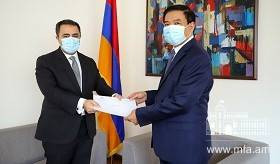 Newly appointed Ambassador of the Kingdom of Cambodia presented the copy of his credentials to the Deputy Foreign Minister