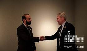 Meeting of the Foreign Minister of Armenia Ararat Mirzoyan with the Foreign Minister of Finland Pekka Haavisto Olavi.